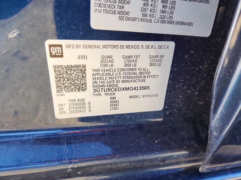 2021 GMC SIERRA K1500 ELEVATION 13