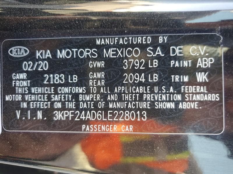 2020 KIA FORTE LXS 12