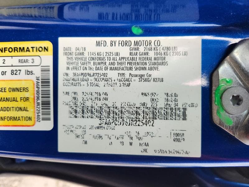 2018 FORD FUSION TITANIUM/PLATINUM 13