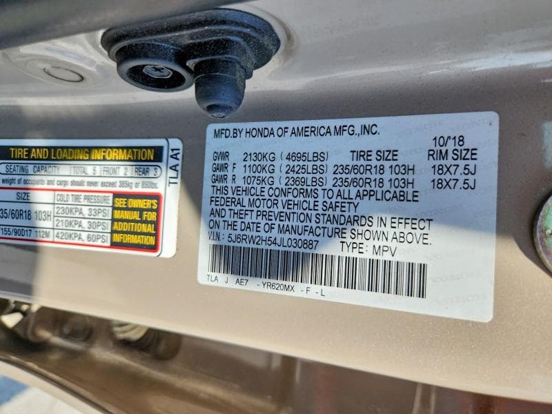 2018 HONDA CR-V EX 13