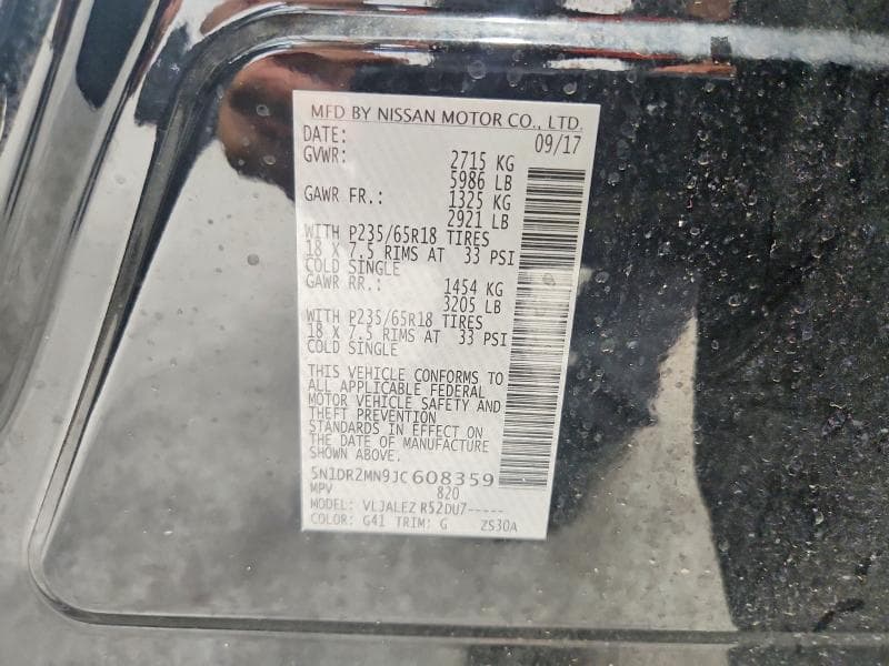 2018 NISSAN PATHFINDER SV 13