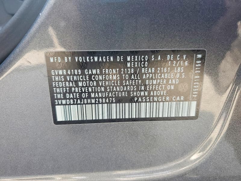 2017 VOLKSWAGEN JETTA SE 12