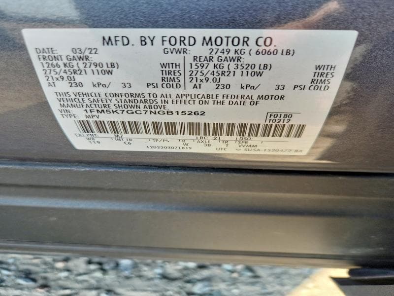 2022 FORD EXPLORER ST 13