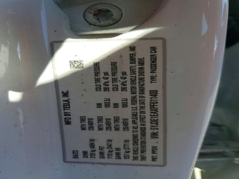2023 TESLA MODEL 3 12