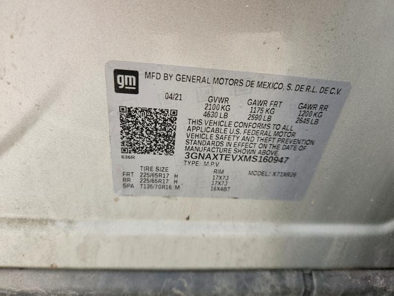 2021 CHEVROLET EQUINOX LT 13