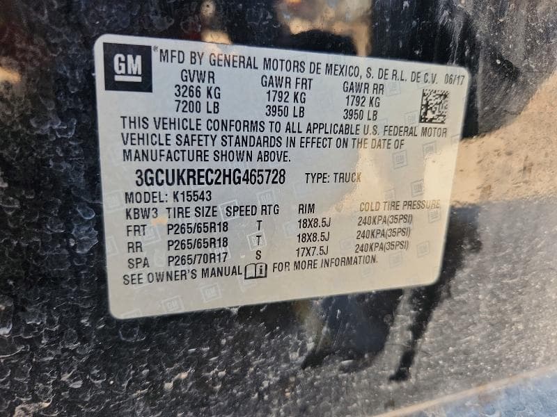 2017 CHEVROLET SILVERADO K1500 LT 12