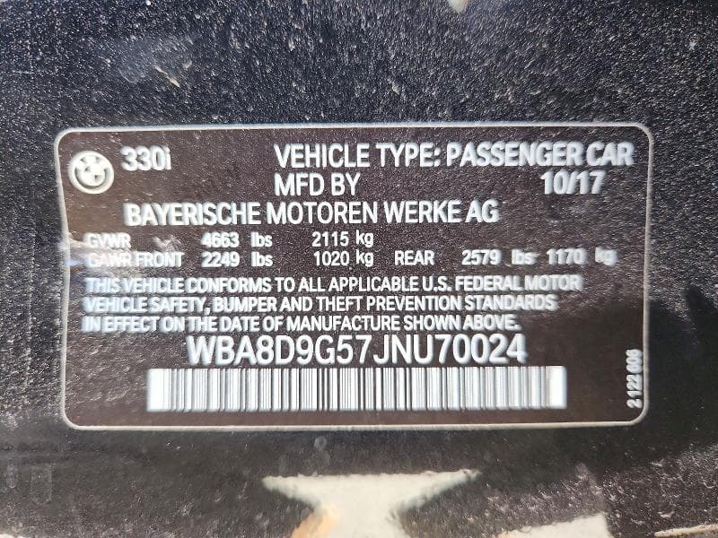2018 BMW 330 XI 12