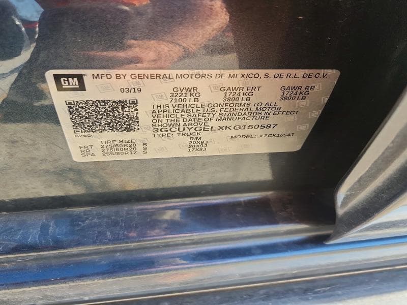 2019 CHEVROLET SILVERADO K1500 LTZ 12
