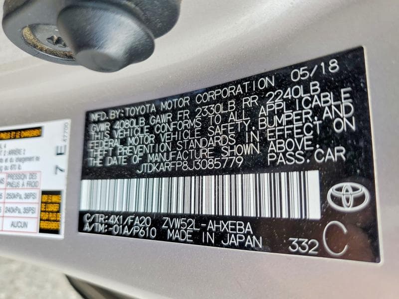 2018 TOYOTA PRIUS PRIME PLUS 13