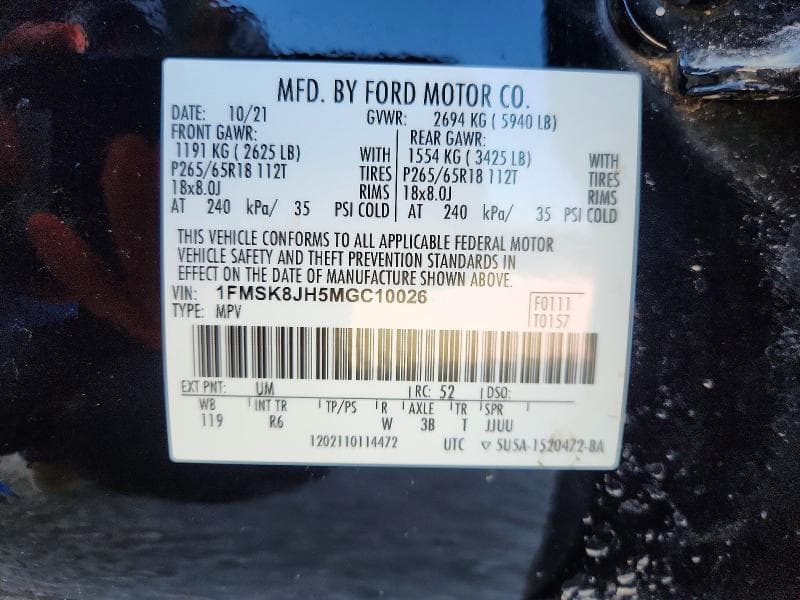 2021 FORD EXPLORER TIMBERLINE 14