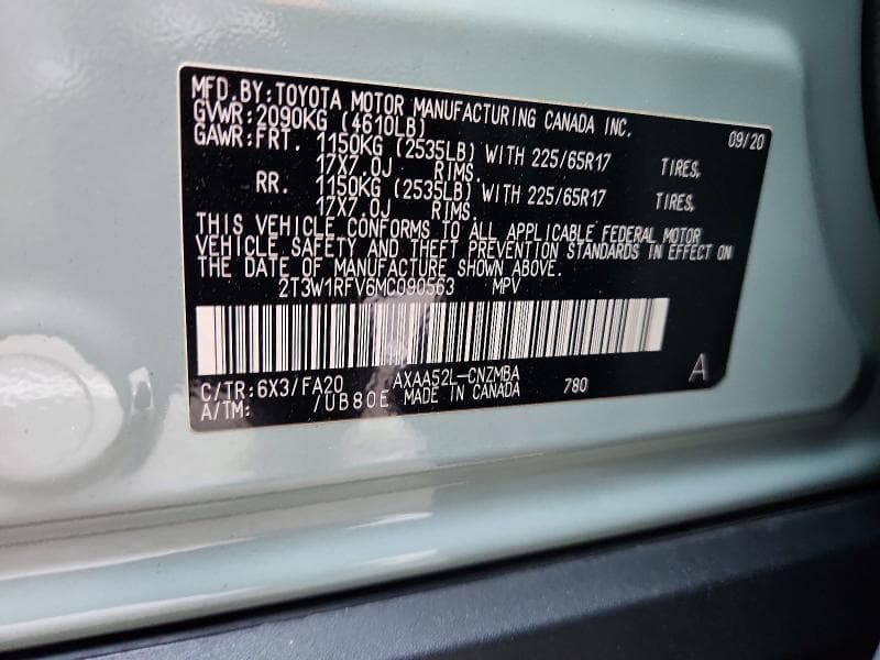 2021 TOYOTA RAV4 XLE 13