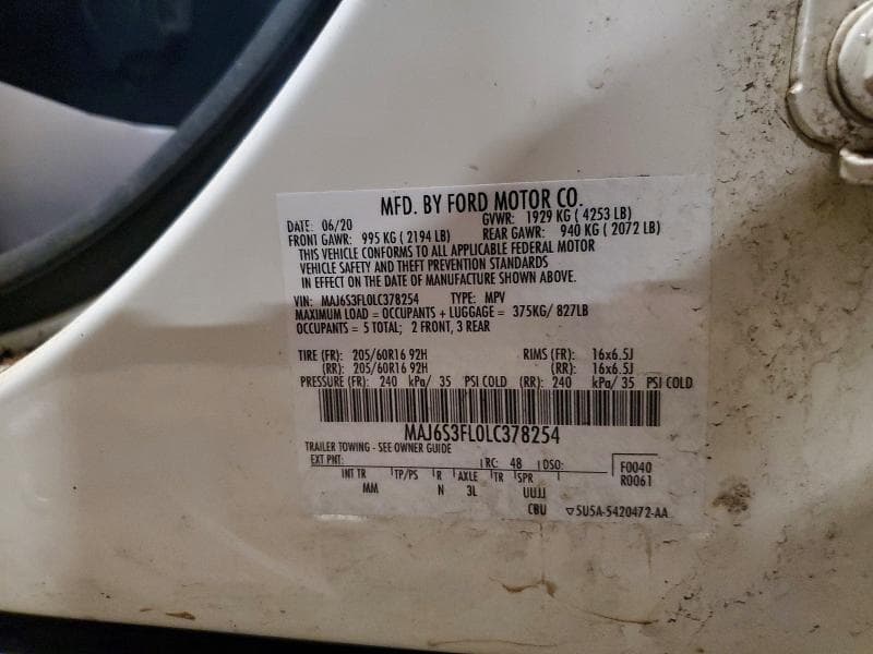 2020 FORD ECOSPORT S 12