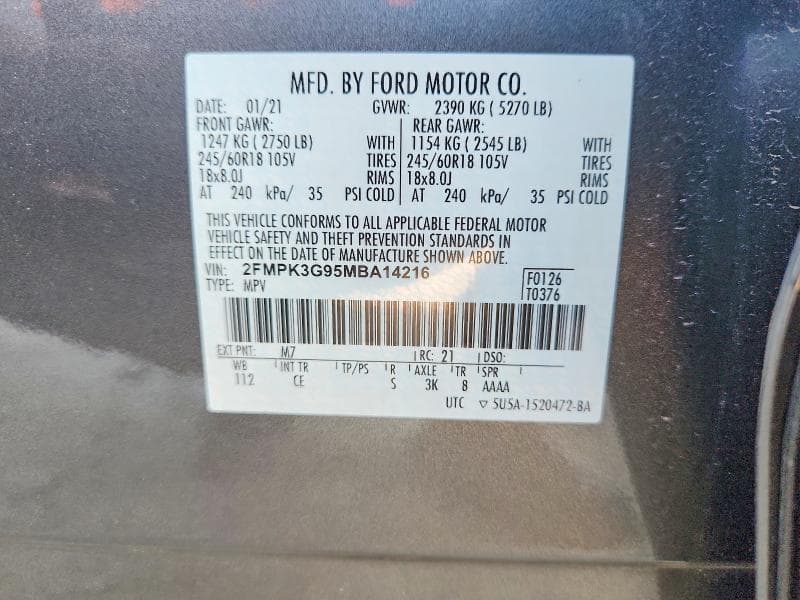2021 FORD EDGE SE 13