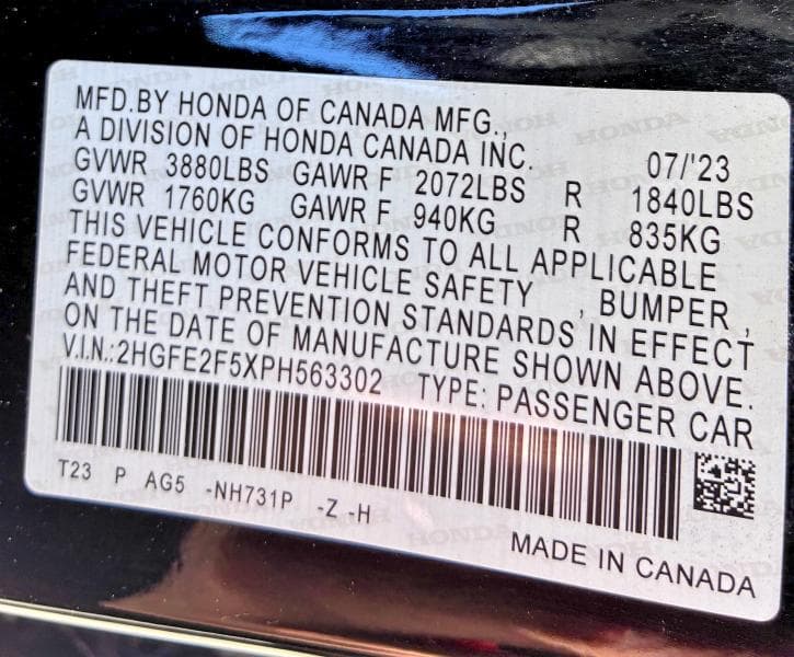 2023 HONDA CIVIC SPORT 10