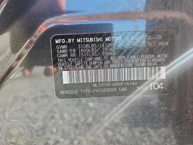 2024 MITSUBISHI MIRAGE G4 ES 12