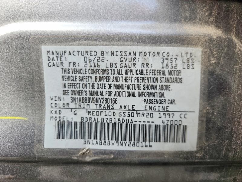 2022 NISSAN SENTRA S 13