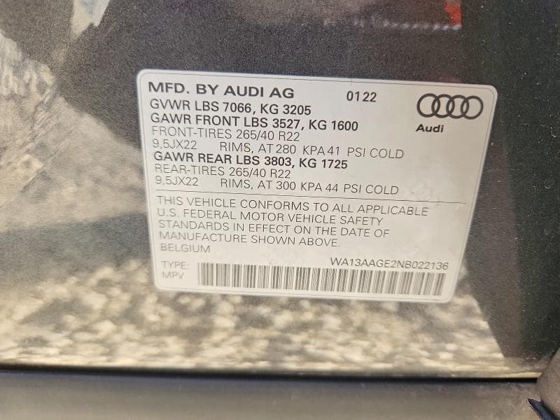 2022 AUDI E-TRON SPORTBACK PRESTIGE 13