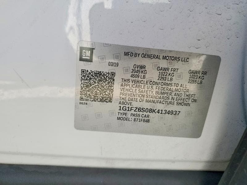 2019 CHEVROLET BOLT EV PREMIER 12