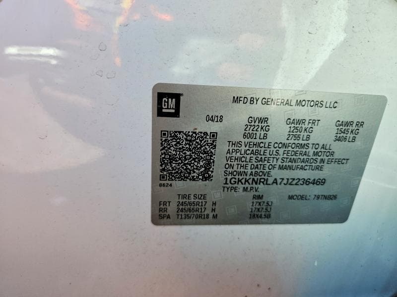 2018 GMC ACADIA SLE 13