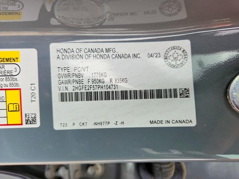 2023 HONDA CIVIC SPORT 12