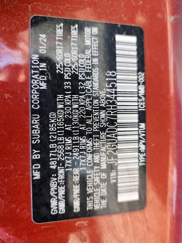 2024 SUBARU CROSSTREK PREMIUM 14