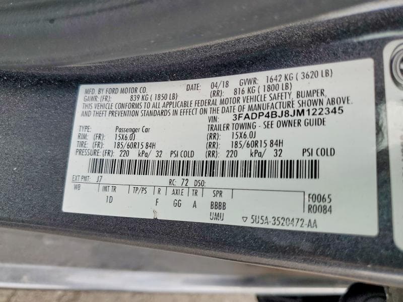 2018 FORD FIESTA SE 13