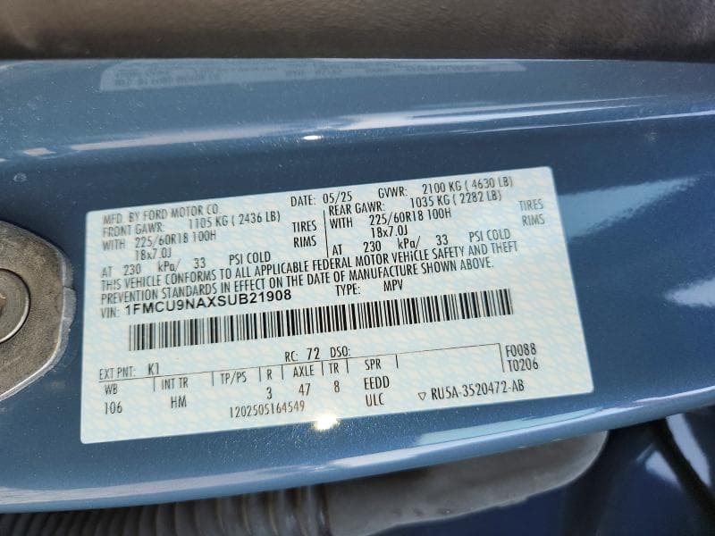 2025 FORD ESCAPE ST LINE SELECT 13