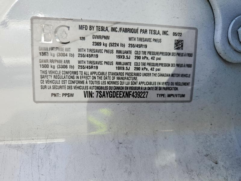 2022 TESLA MODEL Y 13