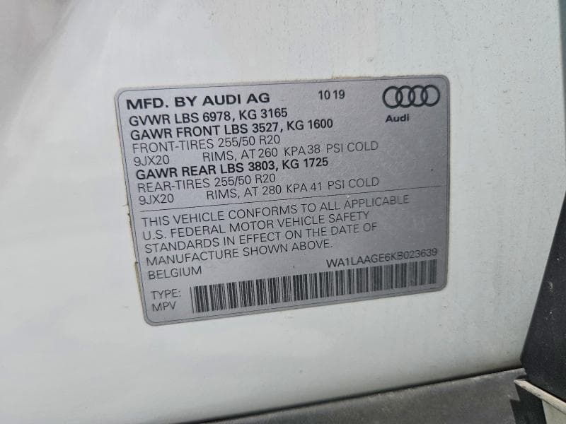 2019 AUDI E-TRON PREMIUM PLUS 13