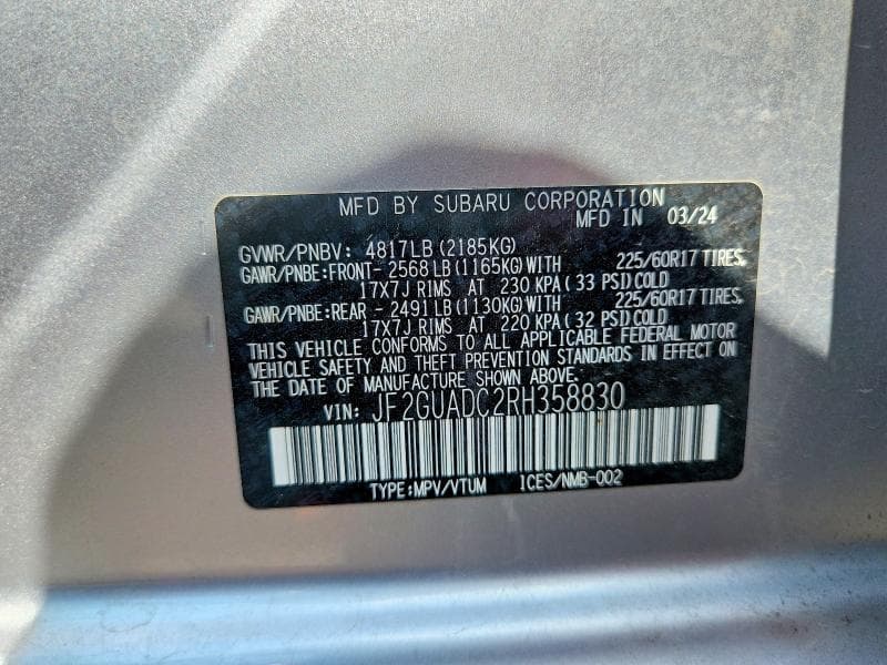 2024 SUBARU CROSSTREK PREMIUM 12