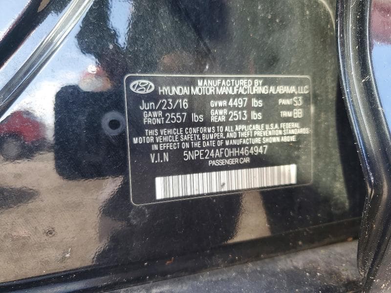 2017 HYUNDAI SONATA SE 12
