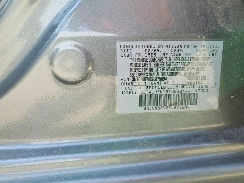 2025 NISSAN VERSA SR 12