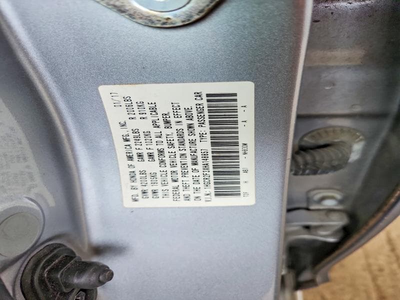 2017 HONDA ACCORD LX 12