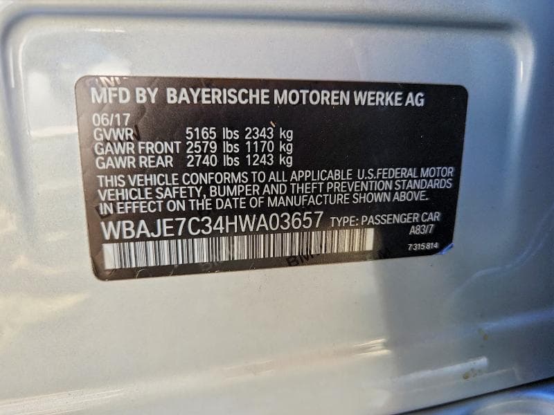 2017 BMW 540 XI 12