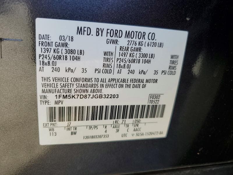 2018 FORD EXPLORER XLT 13