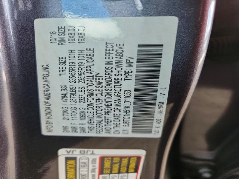 2019 ACURA RDX TECHNOLOGY 12
