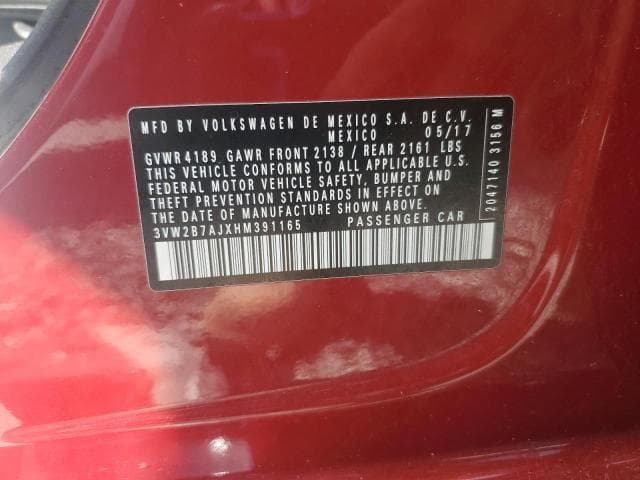 2017 VOLKSWAGEN JETTA S 12