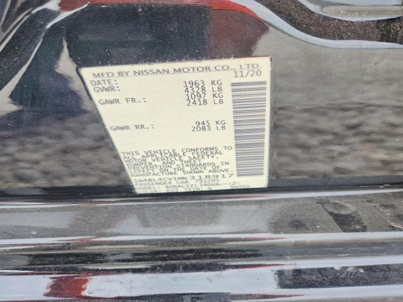 2021 NISSAN ALTIMA SR 13