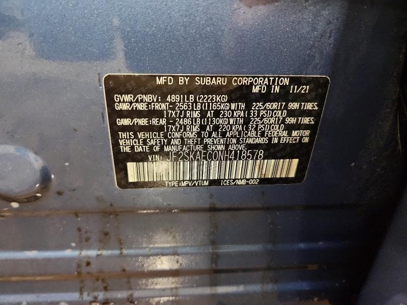 2022 SUBARU FORESTER PREMIUM 13