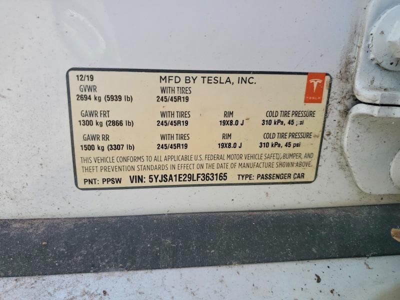 2020 TESLA MODEL S 12