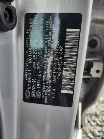 2017 HYUNDAI ACCENT SE 12