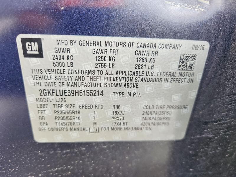 2017 GMC TERRAIN SLT 14