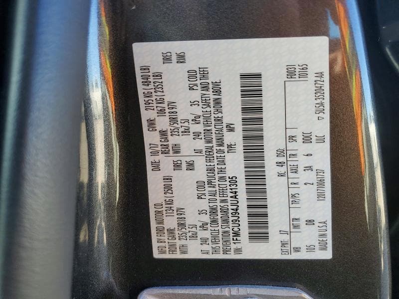 2018 FORD ESCAPE TITANIUM 13