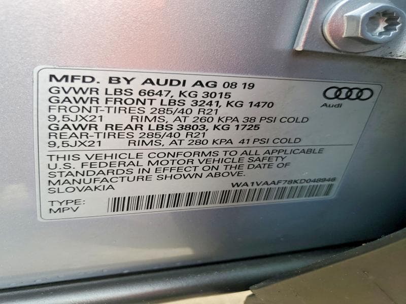 2019 AUDI Q7 PRESTIGE 13