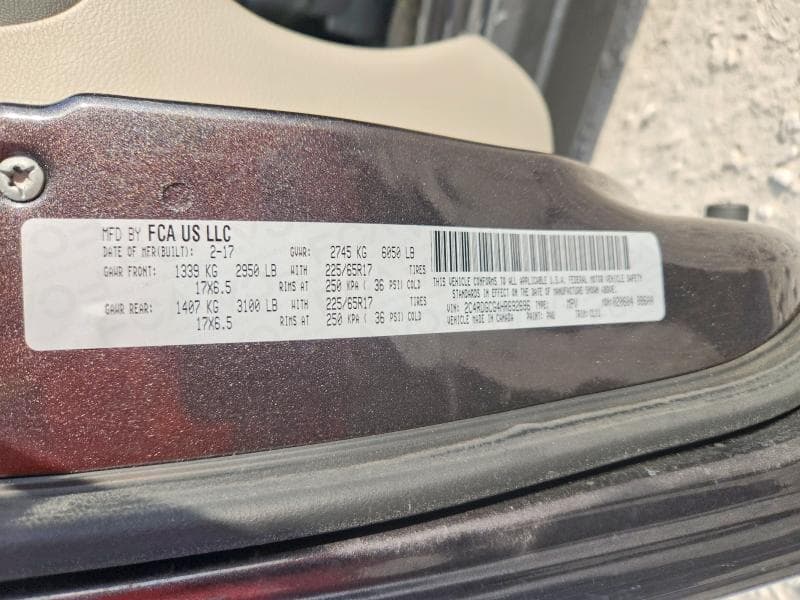 2017 DODGE GRAND CARAVAN SXT 13