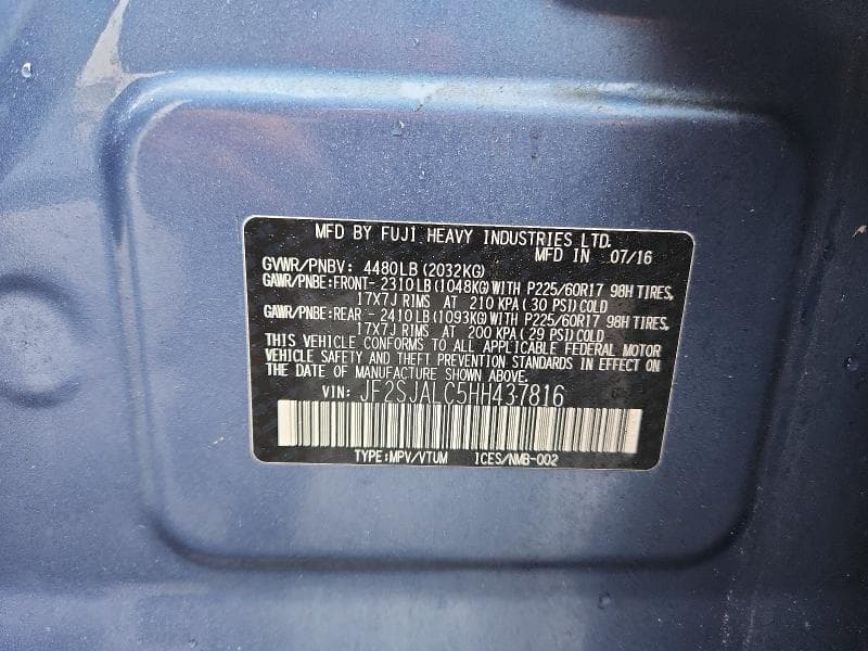 2017 SUBARU FORESTER 2.5I LIMITED 12