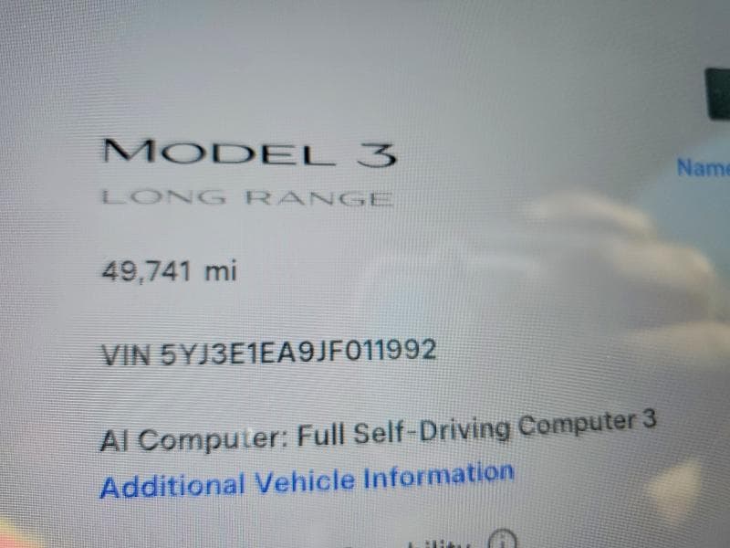 2018 TESLA MODEL 3 9