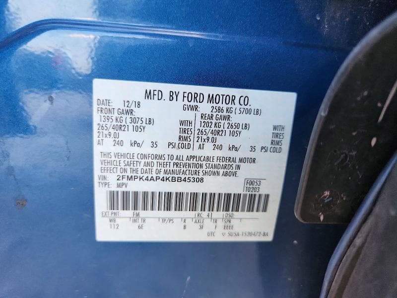 2019 FORD EDGE ST 13