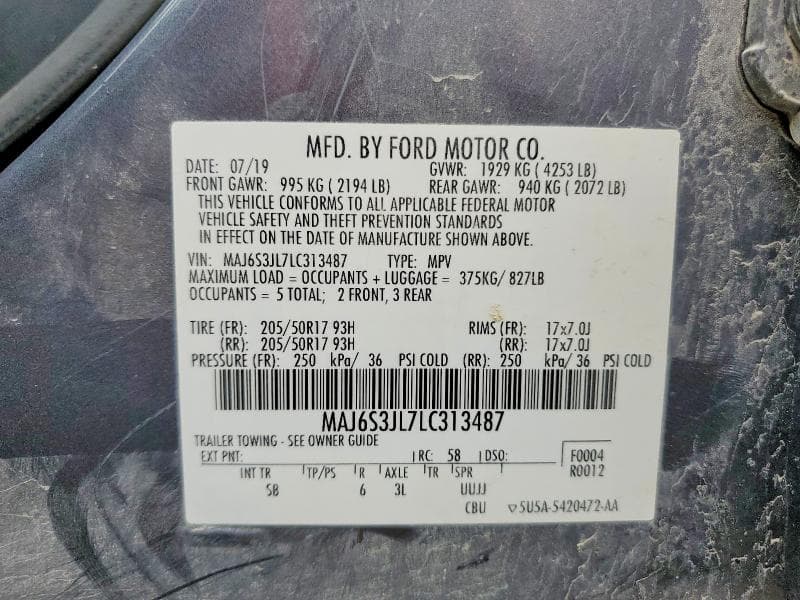 2020 FORD ECOSPORT SES 13