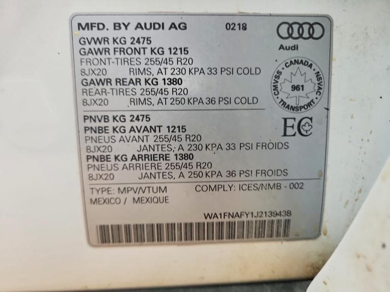 2018 AUDI Q5 TECHNIK S-LINE 13